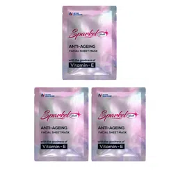 Sparkel Set Of 3 Youth Anti-Ageing Sheet Mask With Vitamin E & Retinol-18