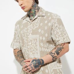 max Men Ethnic Motifs Printed Cuban Collar Casual Shirt-picture-18