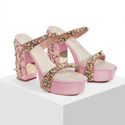 Papa Don't Preach Embellished Block Mules-28