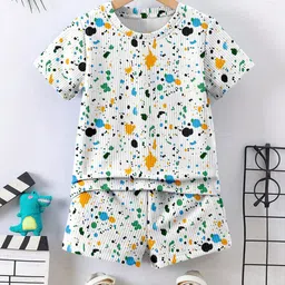 OMPAX Boys Printed Round Neck T-shirt With Shorts-image-35
