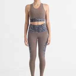 Hunnit Majestic Flora 7/8 Women Colourblocked Tights-picture-14