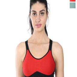 EMPISTO Women Pack of 2 Full Coverage Underwired Seamless Workout Bra-picture-10