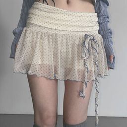 LULU & SKY Mini Polka Dot Skirt-image-52