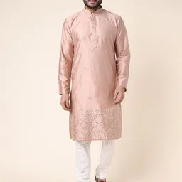 W & G Men Ethnic Motifs Embroidered Kurta with Churidar-image-68