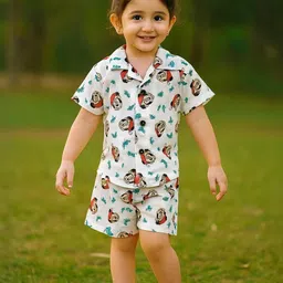 IRSIA Girls Cotton Blend Printed Shirt & Shorts-picture-26