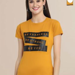 Mast & Harbour Women Pack Of 2 Typography Printed Cotton T-shirt-picture-14
