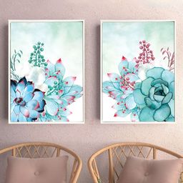 Myntra Elegant Homes Blue & White 2 Pieces Floral Canvas Wall Arts-image-95