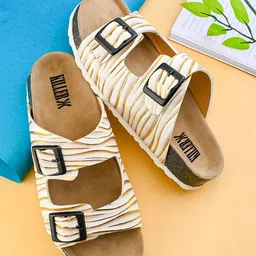 Killer Women Textured Open Toe Flats with Buckles-42