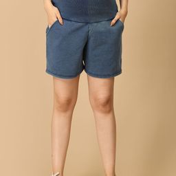 The Mom Store Women High-Rise Denim Shorts-image-74