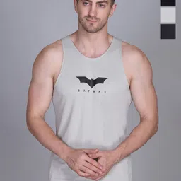 Antiloop Pack Of 4 Printed Sleeveless Tank Vests BAT2-ACH1-BAT2-BULL1-GRY-BLK-GRY-BLK-M-image-39