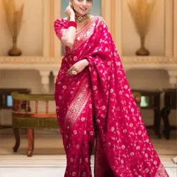 yourwish Woven Design Zari Pure Silk Banarasi Saree-image-72