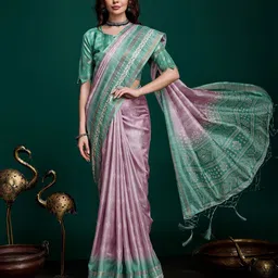 TASRIKA Sequinned Silk Saree-image-42