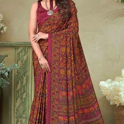 Reboot Fashions Ethnic Motifs Pure Crepe Saree-image-87
