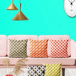 ArtzFolio Multicoloured Set of 5 Square Cushion Covers-image-86