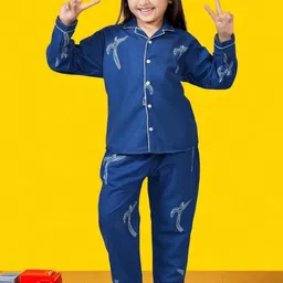 Club96 Blue Cotton Blend Printed Night suits-picture-15