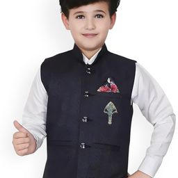 Qitty Boys Woven Nehru Jacket With Shirt-image-98