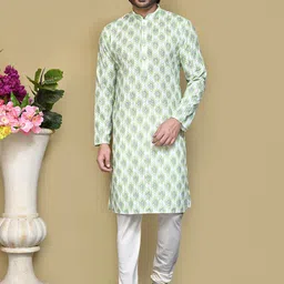 RANAK Men Printed Thread Work Kurta-image-52