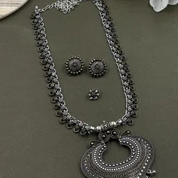 NAMAN ARTS Silver Plated Oxidised Jewellery Set-31