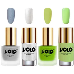 VOLO Set Of 4 Velvet Matte & Extra Shine Nail Polish-8 ml & 9.9 ml Each Shade 33-39-46-28 image 1