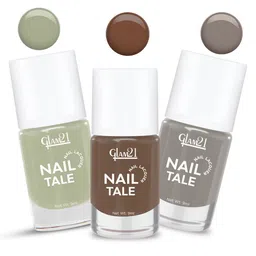 GLAM21 Set of 3 Nail Tale Quick Dry Nail Paint 9 ml each - Shades 04+09+10-14
