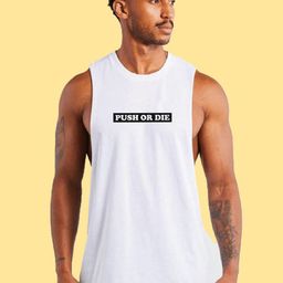 GSPO Printed Cotton Round Neck Gym Vest Y-V-PSD-White-image-63