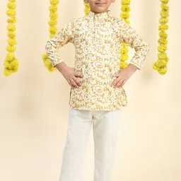 Cutiekins Boys Printed Regular Kurta with Pyjamas-2