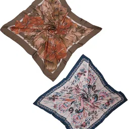 Leeza Store Pack Of 2 Women Printed Scarf-29