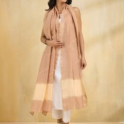 Fabindia Floral Embroidered Chikankari Dupatta-picture-50