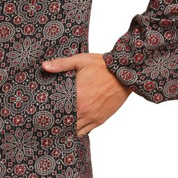 Arch element Men Geometric Printed Flared Sleeves Thread Work Kurta image 2