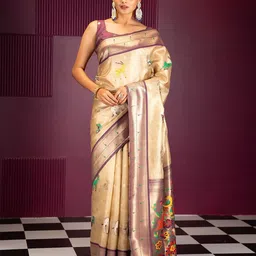 MIMOSA Woven Design Zari Traditional Banarasi Saree-picture-12