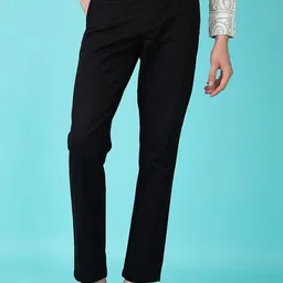 V-Mart Men Cotton Regular Fit Mid-Rise Flat-Front Trousers-image-44