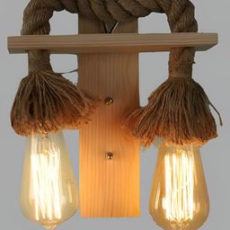 KINIS Beige Wooden Quirky Cylinder Shaped Wall Lamp-image-63