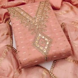 Panzora Embroidered Unstitched Dress Material-image-96