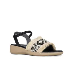 Inc 5 Women Woven Design Open Toe Wedge Heel Sandals-5