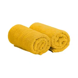 The Happy Pod 2 Piece Yellow 530 GSM High Absorbent Bamboo Cotton Hand Towels-20