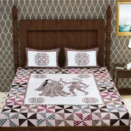 Aura Multi Queen Bedsheets-image-6