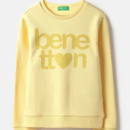 United Colors of Benetton Girls Typography Printed Long Sleeve Round Neck Pullover-picture-42