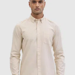 Snitch Men Smart Fit Button-Down Collar Solid Cotton Casual Shirt-image-86