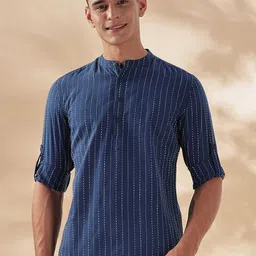 Anouk Men Striped Thread Work Kurta-picture-54