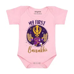 Arvesa My First BaisakhiPrinted Romper-58