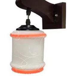 Somil Premium Designer Glass Wall / Night Lamp Elegant & Stylish Dcor Accent for Modern Interiors, Color- Orange, White, Size:- 21 X 26 X 26 CM-image-78