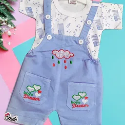 BAESD Infants Printed Dungaree With T-Shirt-18