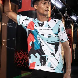 CS LIFE Men Abstract Printed Round Neck T-shirt-image-13
