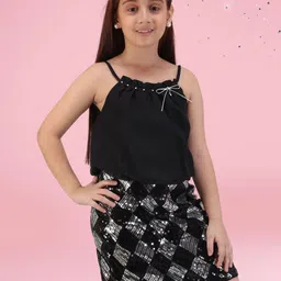 CUTECUMBER Girls Embellished Georgette Sheath Dress-picture-40
