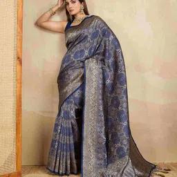 TASRIKA Bandhani Printed Zari Banarasi Saree-image-20