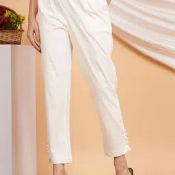 YASH GALLERY Women Pleated Trousers-image-97