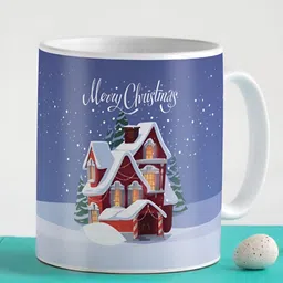 Indigifts Blue Printed Ceramic Glossy Mugs Set of Cups and Mugs-1