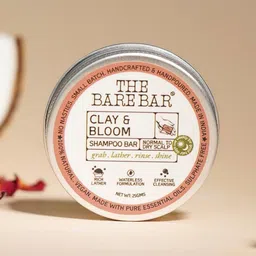 The Bare Bar Clay & Bloom Shampoo Bar With Coco Butter For Nourishment - 25 g image 2