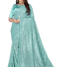 Moda Rapido Embellished Sequinned Pure Georgette Saree-image-84