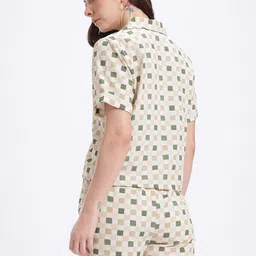 glitchez Checkered Regular Fit Co-Ords with Bralette Top image 4